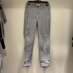 H&M Blue and White Pinstripe High Waisted Pants